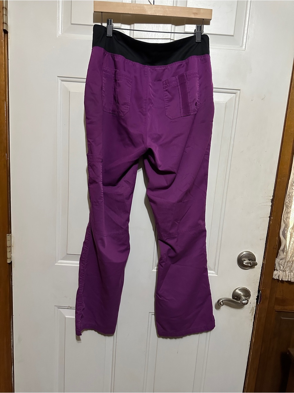Purple Label by Healing Hands Women's Purple Medium Scrub Top & Bottoms - Picture 6 of 8